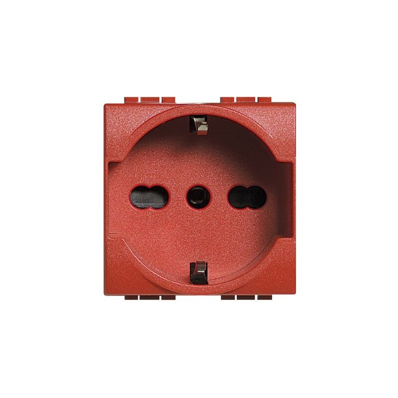 foto del prodotto bticino presa 2p t 16a 250vac standard tedesco livinglight rosso