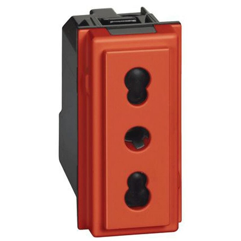 foto del prodotto bticino presa bipasso living now 2p t 10 16a rosso kr4180