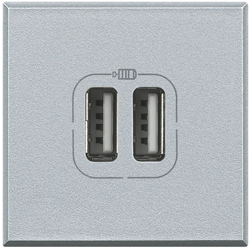 foto del prodotto bticino presa caricatore usb axolute 2 moduli hc4285c2