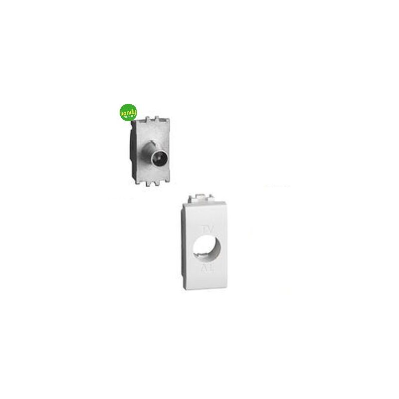 foto del prodotto bticino presa coassiale passante attenuazione 14db per impianti di antenna centralizzati bianco