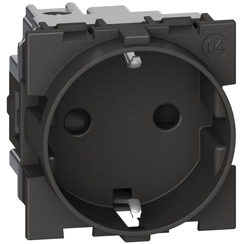 foto del prodotto bticino presa schuko 2p t 16a 2 moduli living now k4141 dark