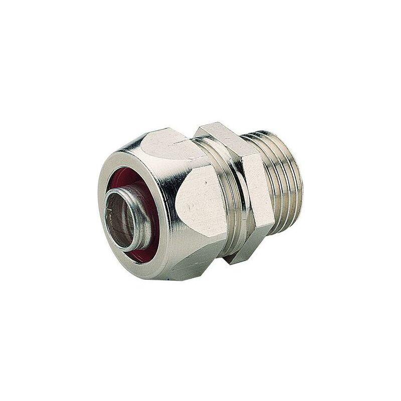 foto del prodotto bticino raccordo metallico per guidacavi metallo plastici serie 2000 metal, filettatura gas, diametro guidacavo interno 10mm filettatura g3 8