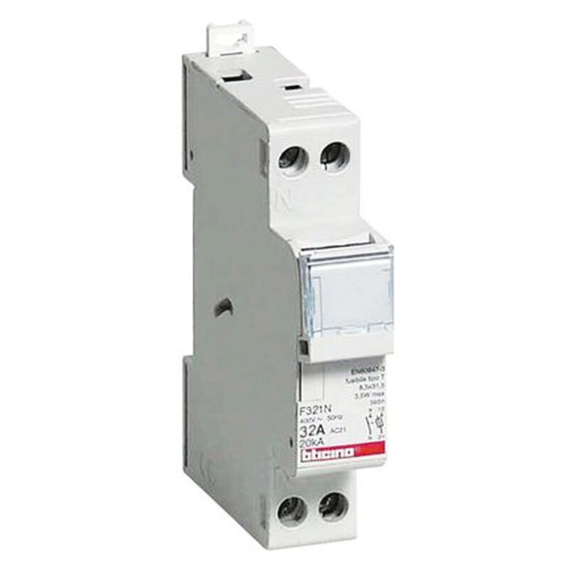 foto del prodotto bticino sezionatore portafusibile 1p n 32a 500v 1 modulo f321n