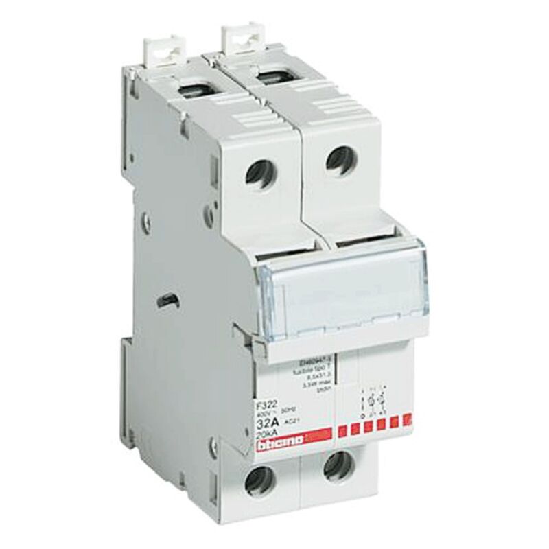 foto del prodotto bticino sezionatore portafusibile 2p 32a 500v 2 moduli f322