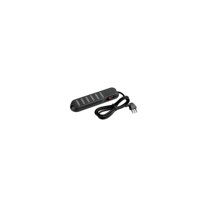 foto del prodotto bticino slim6 pr.6x2p t 10a 1,5m int.grigio