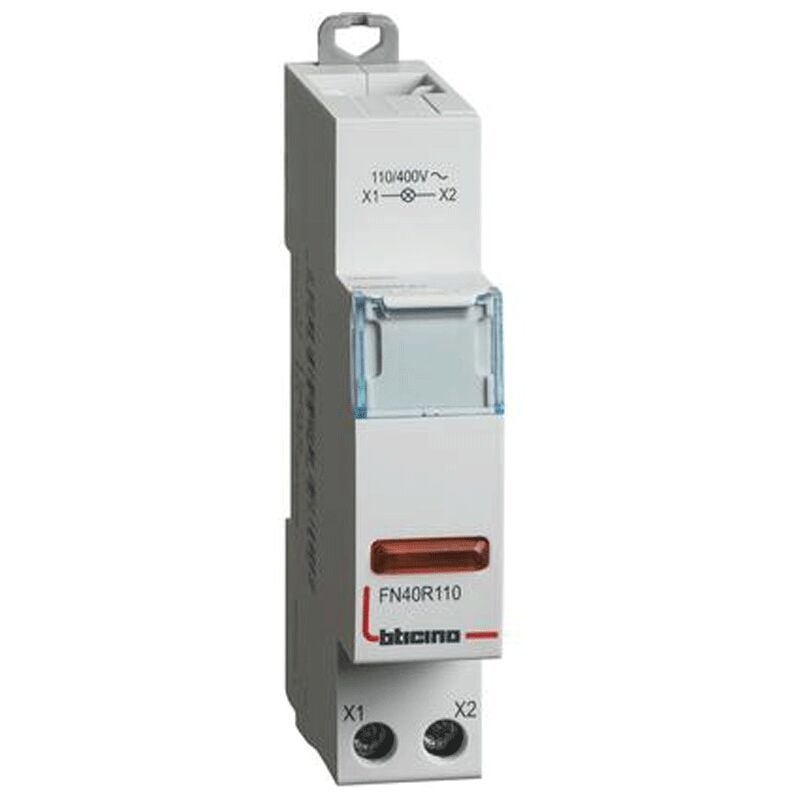 foto del prodotto bticino spia luminosa con led rosso 110 400 vac 1 modulo fn40r110