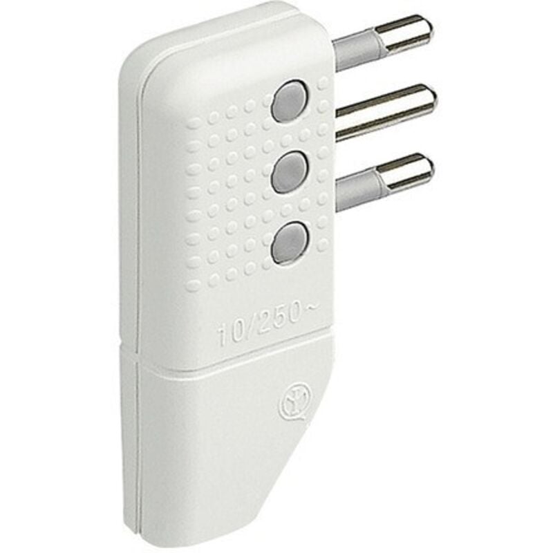 foto del prodotto bticino spina corner squadra 2p t 10a bianco kit cod. s2467tae 