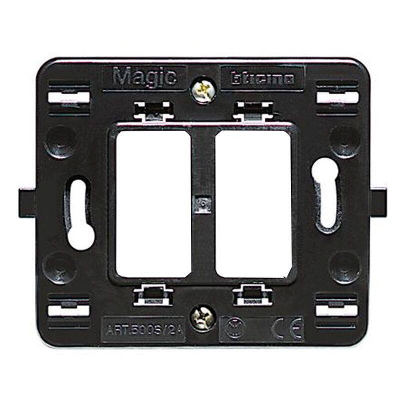 foto del prodotto bticino supporto magic 2 posti separati per scatola tonda 500s 2
