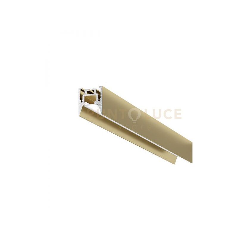 foto del prodotto bucarest p profilo in alluminio sezionabile con diffusore ad incastro bianco parete soffitto sospensione mt2 colore oro