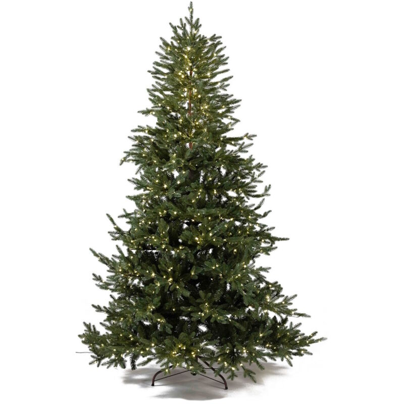 foto del prodotto bud albero di natale henry led con luci incorporate e tronco effetto realistico 180 cm 1500led