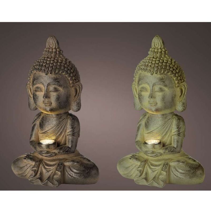 foto del prodotto buddha solare in poliresina