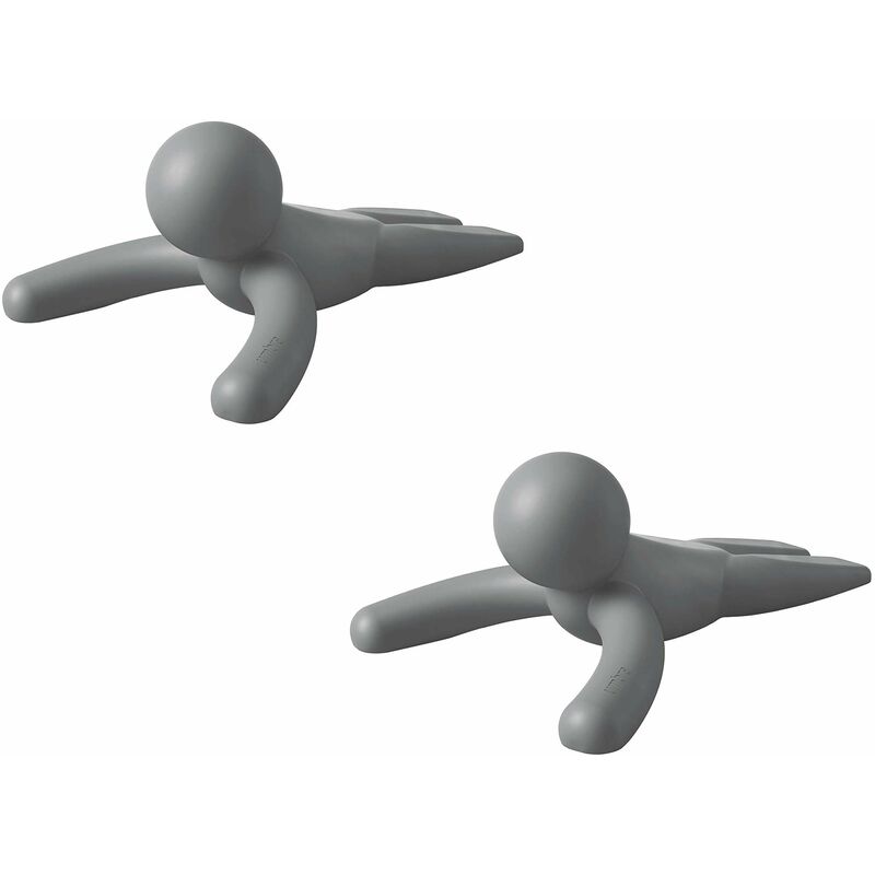 foto del prodotto buddy fermaporta, set di 2 pezzi, gomma, antracite umbra