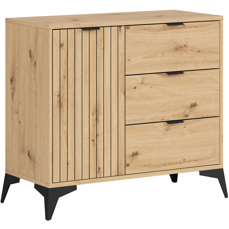 foto del prodotto buffet 1 anta 3 cassetti mao marrone 83cm