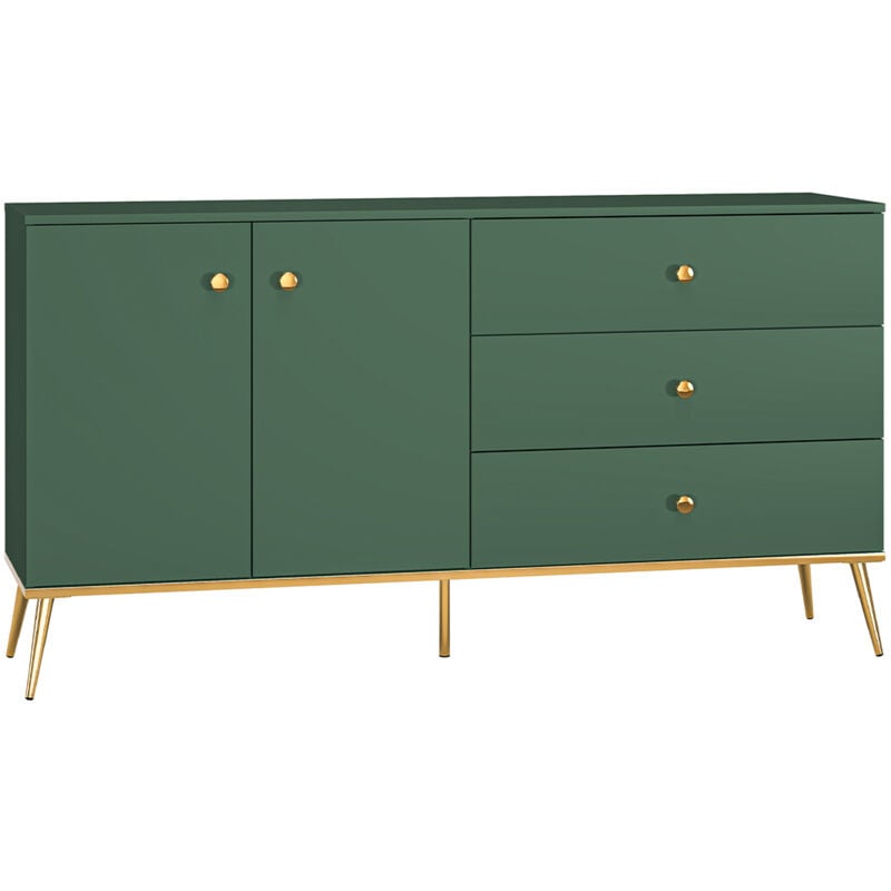 foto del prodotto buffet 2 ante 3 cassetti thalia verde 85cm