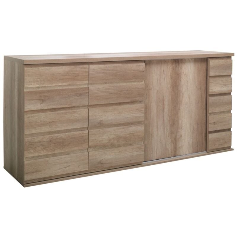 foto del prodotto buffet 3 porte scorrevoli romi colore dab canyon 220 x 99 x 55 cm