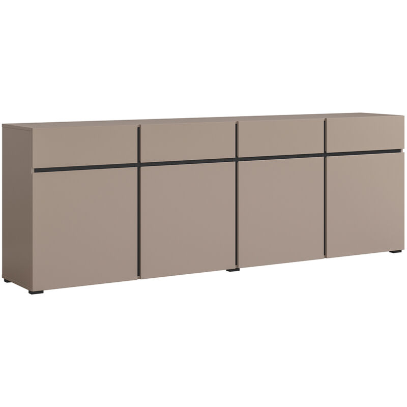 foto del prodotto buffet 4 ante 4 cassetti lilia talpa 78,5cm