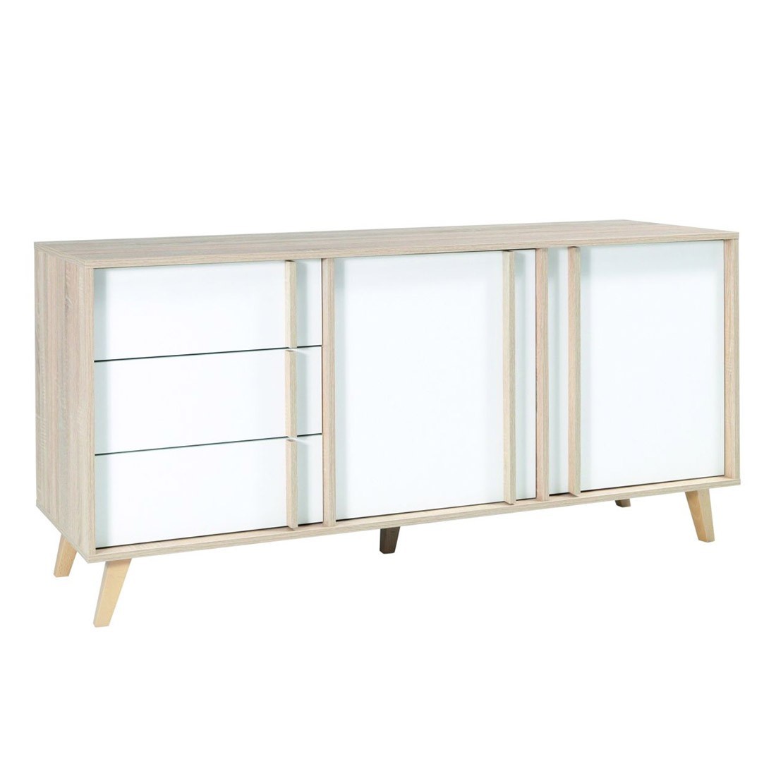 foto del prodotto buffet medio modello malmo bianco design scandinavo