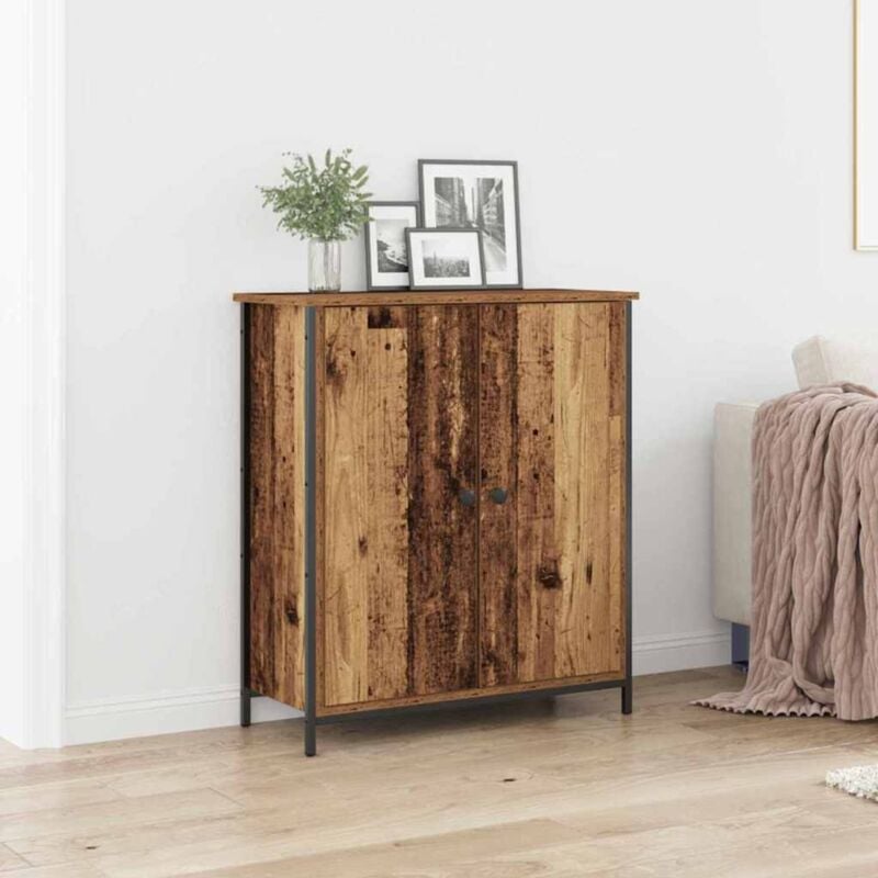foto del prodotto buffet sideboard legno vecchio 70x30x80 cm legno ingegnerizzato e acciaio vidaxl