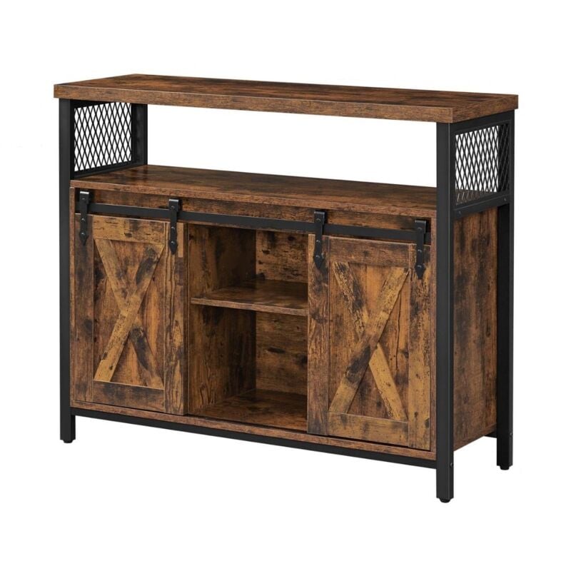 foto del prodotto buffet stile industriale con porte scorrevoli l100 cm