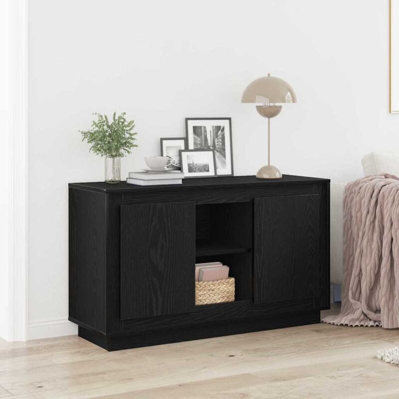 foto del prodotto buffet vidaxl nero rovere 102x35x60 cm legno ingegnerizzato