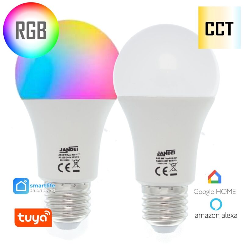 foto del prodotto bulb led e27 a60 9w rgb cct tuya led lex jandei