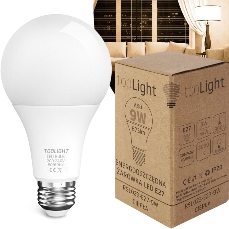 foto del prodotto bulbo led rsl023 e27 9w warm