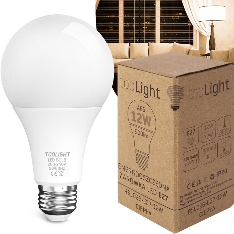 foto del prodotto bulbo led rsl026 e27 12w warm