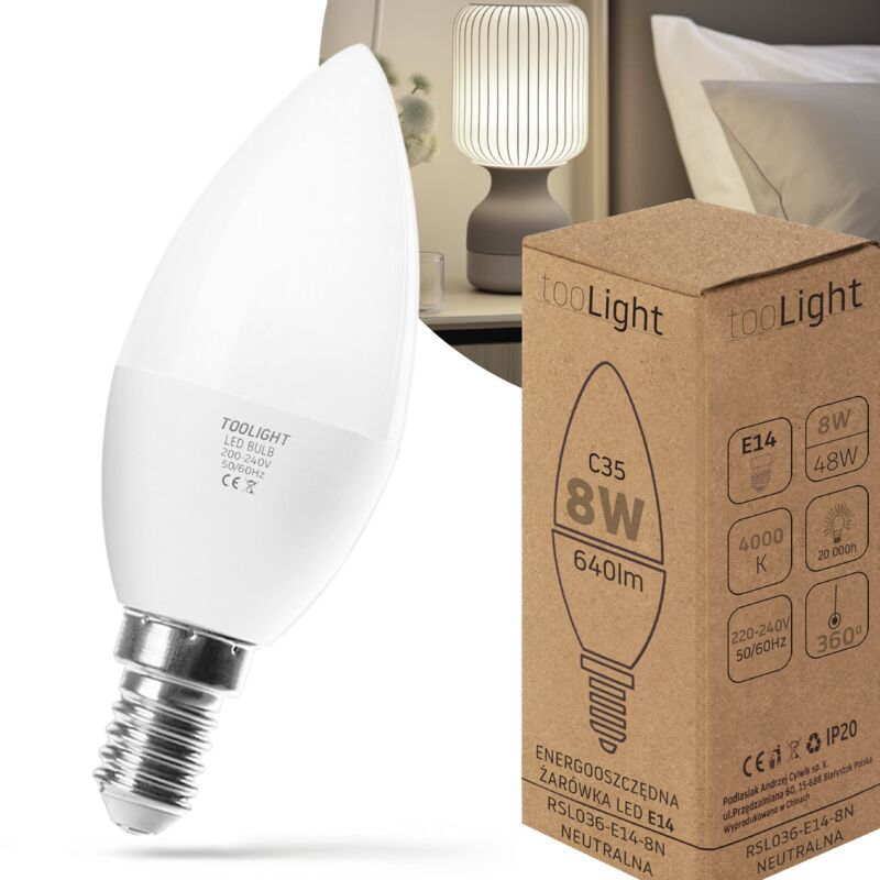 foto del prodotto bulbo led rsl036 e14 8w neutral