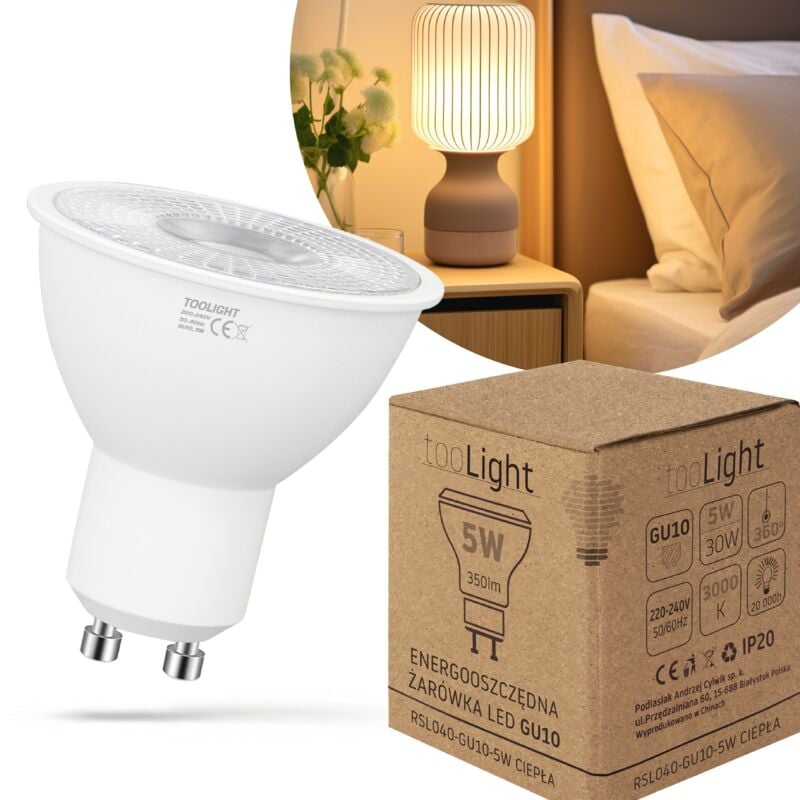 foto del prodotto bulbo led rsl040 gu10 5w warm