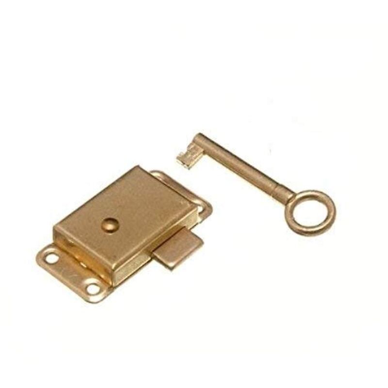 foto del prodotto bulk hardware bh02168 serratura a chiave per cassetti, guardaroba, armadietti, credenze, 63 mm, bianco