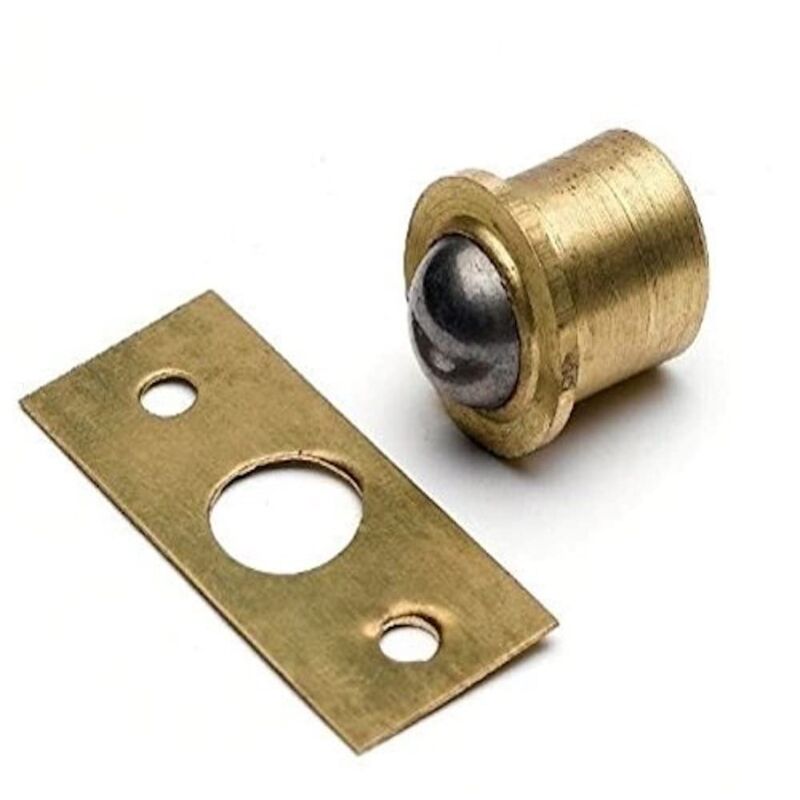 foto del prodotto bulk hardware bh03477 arresto a sfera in ottone massiccio per ante di armadi e credenze, 13 mm, bianco, set di 2