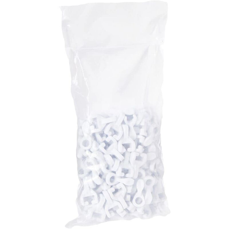foto del prodotto bulk hardware bh03628 ganci scorrevoli in nylon per tende su binario a guida twinglide, bianco, set di 100