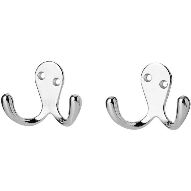 foto del prodotto bulk hardware bh04887 gancio doppio cromato, set da 2 pezzi