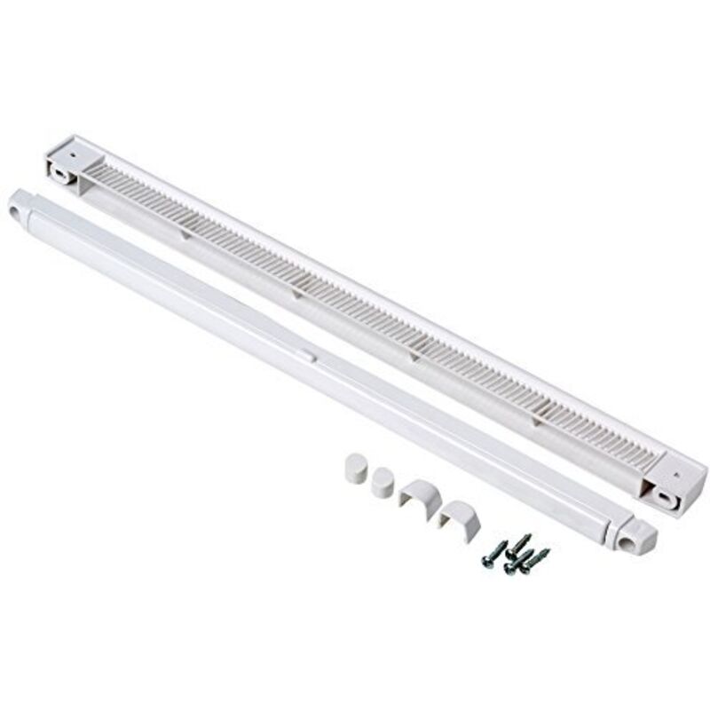 foto del prodotto bulk hardware bh05603 fessura di ventilazione per porte e finestre, completamente regolabile, 400 mm, colore bianco