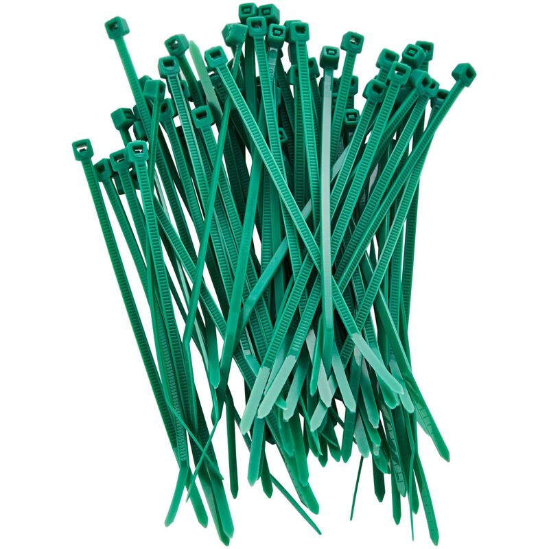 foto del prodotto bulk hardware limited merriway bh01197 fascette fermacavi con serratura, 100 mm x 2,5 mm nylon verde, confezione da 100, verde, set di 100 pezzi