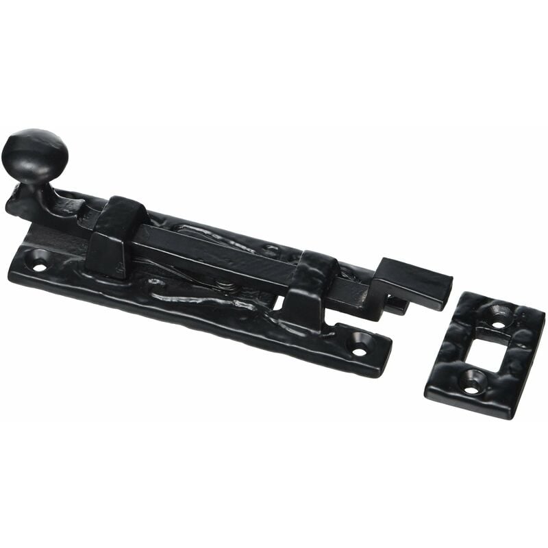 foto del prodotto bulk hardware merriway bh00771 chiavistello a tondino angolato per porta, bianco, 100 mm