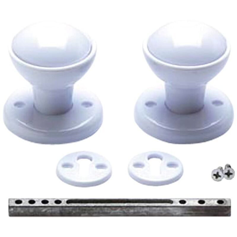 foto del prodotto bulk hardware merriway bh01832 set pomello in plastica da mortasa per ante di armadi e credenze, bianco