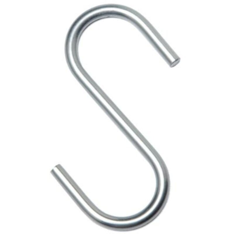 foto del prodotto bulk hardware merriway gancio a s in acciaio per cucina bzp confezione da 10 25 x 2,4 millimetri argento