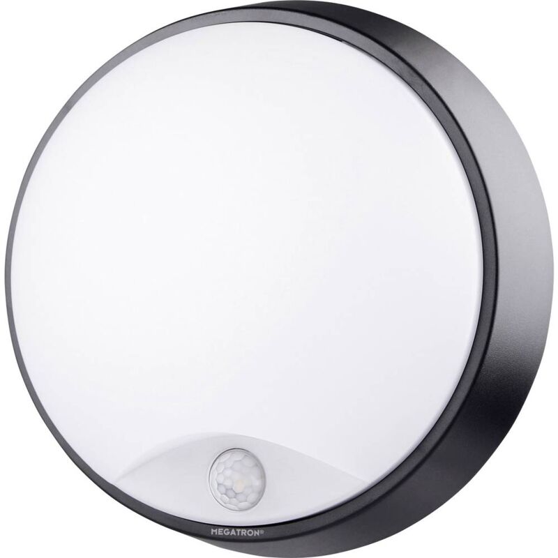 foto del prodotto bulka mt69040 lampada led da parete per esterno con rilevatore di movimento 10 w nero megatron
