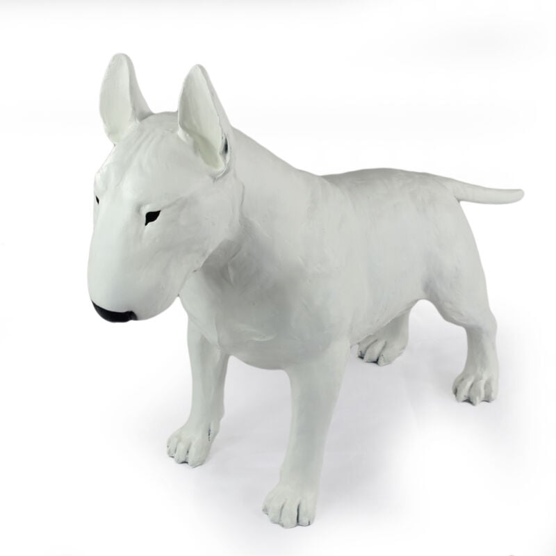 immagine 0 del prodotto bull terrier, bull terrier i una statuetta di cane a grandezza naturale, una figura in scala 1 1, una statua da giardino di art dog