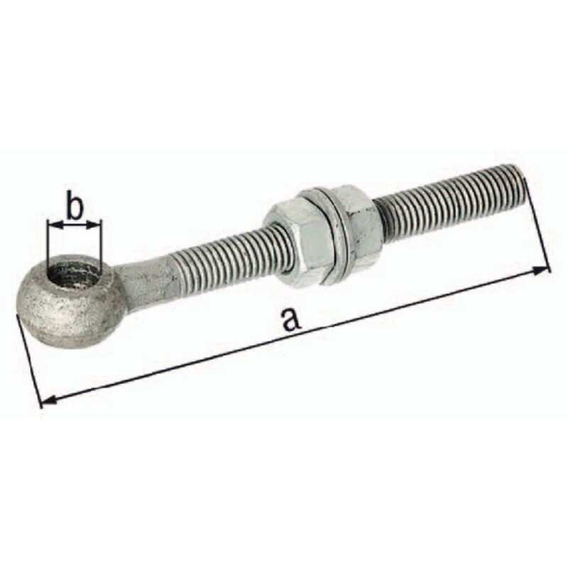 foto del prodotto bullone a occhiello m16 l.130mm 16mm galv. gah