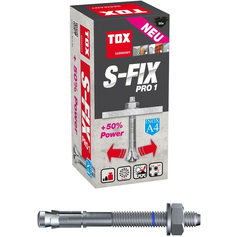 foto del prodotto bullone ancoraggio s fix pro 1 a4 m10x90 10 mm