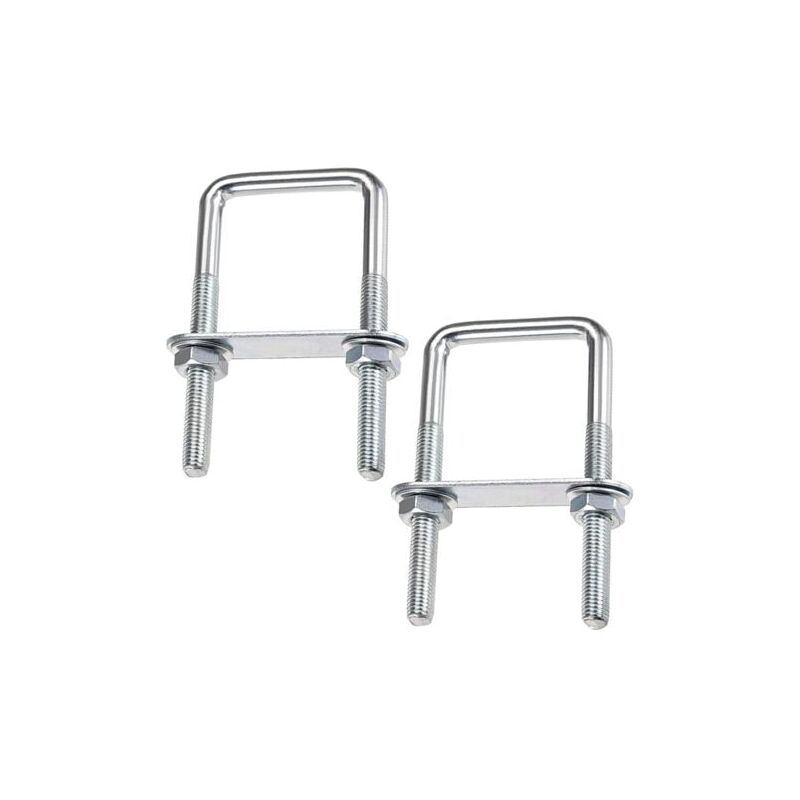 foto del prodotto bulloni a u quadrati bulloni a u, 70 x 110 mm bulloni a u in acciaio inossidabile, bullone a u m8 con piastra di telaio, dado e rondella, bullone a u