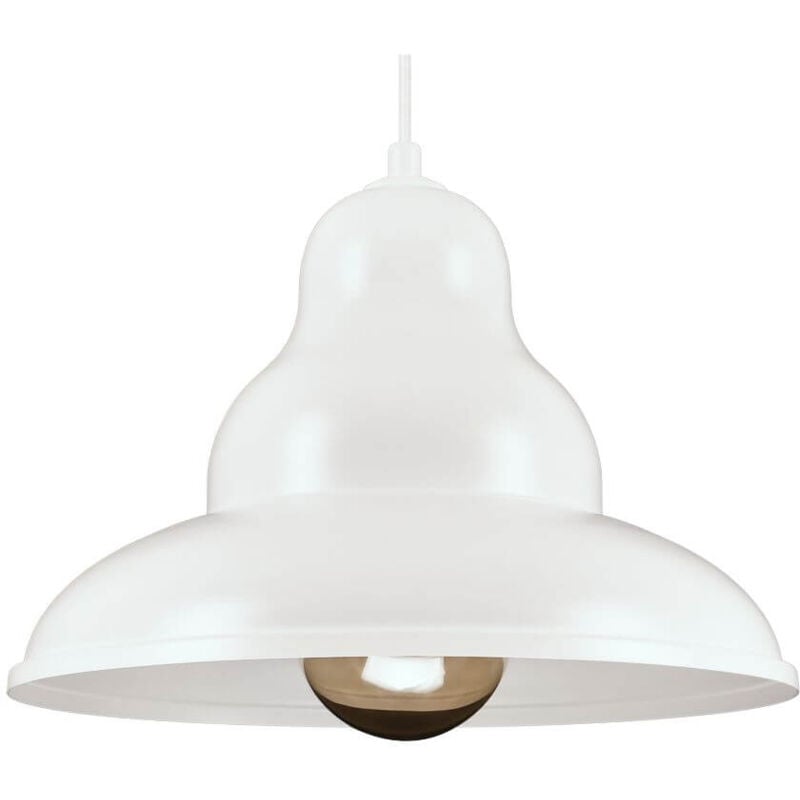 foto del prodotto bulma 1 lampada a sospensione - industriale, metallo, bianco 1xe27