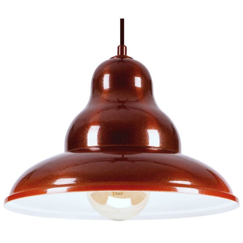 foto del prodotto bulma 1 lampada a sospensione industriale, metallo, bordeaux 1xe27