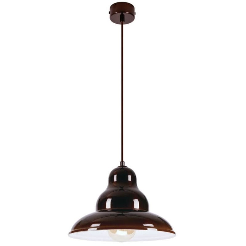 foto del prodotto bulma 1 lampada a sospensione industriale, metallo, marrone 1xe27