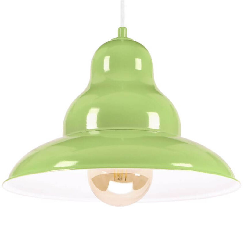 foto del prodotto bulma 1 lampada a sospensione industriale, metallo, verde 1xe27