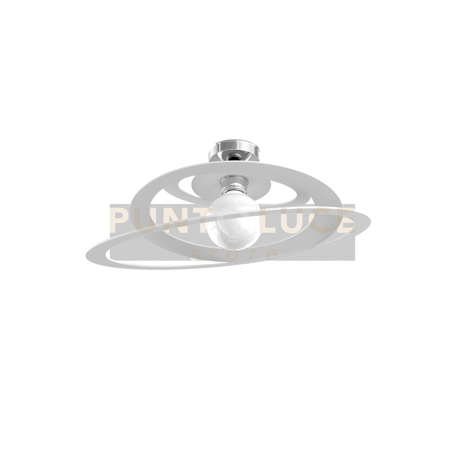 foto del prodotto bungee plafoniera d.50 cm. 1 luce bianco 1197 pl50 bi