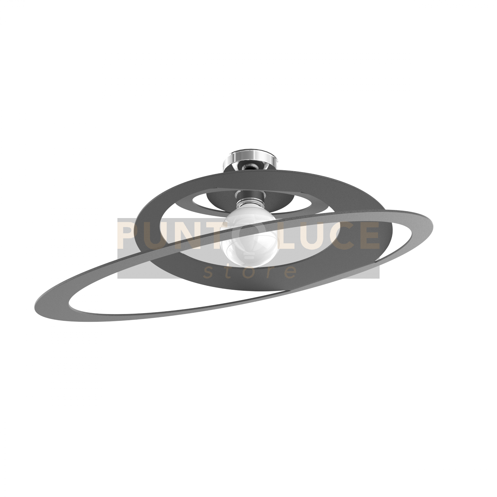 foto del prodotto bungee plafoniera d.70 cm. 1 luce grigio antracite 1197 pl70 ga