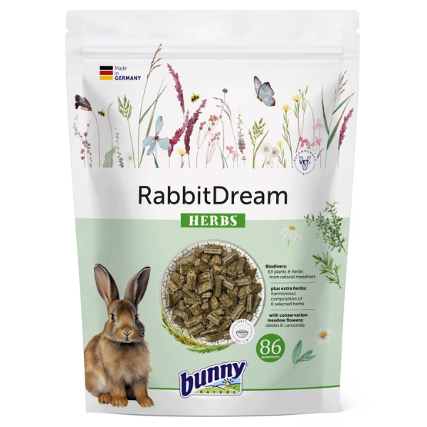 foto del prodotto bunny sogno per conigli herbs - 600 gr - mangime per conigli - spedizione gratis da 39€
